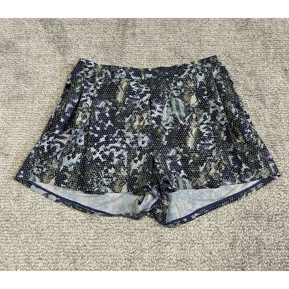 Lululemon City Skort Womens 8 Blue Green Floral Zip Pockets Tennis Pickleball